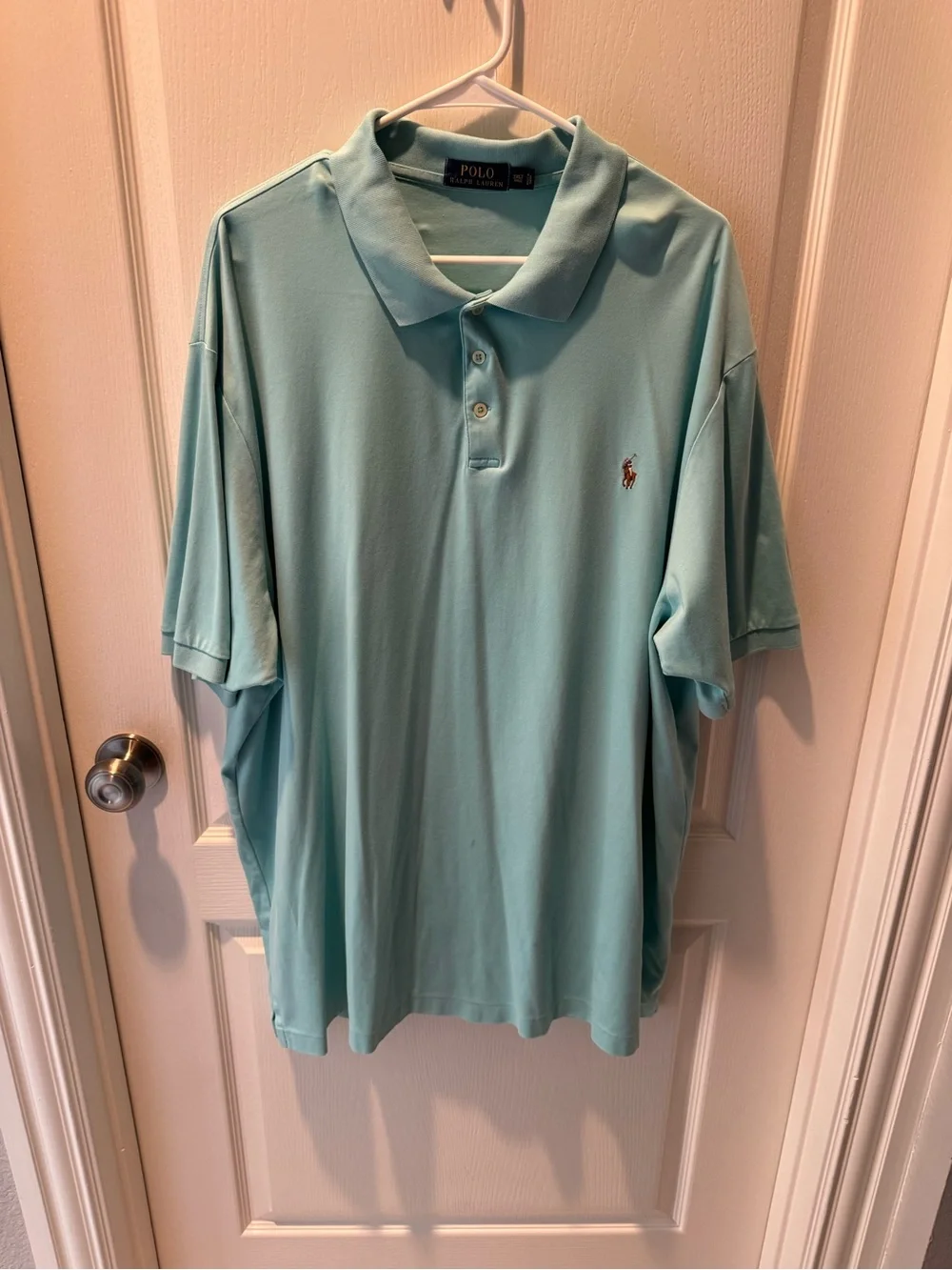 Ralph Lauren Light Mint Green Short-Sleeve Polo Shirt - Big and Tall